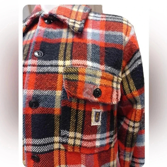 Regent Vintage Plaid Unisex Wool Blend Plaid Coat Shacket Size Medium/Large - Picture 6 of 12